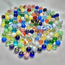 30/60/100pcs Colorful Transparent Glass Beads, Beautiful Marbles - Multicolor - View 5