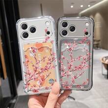 1 chiếc ốp lưng điện thoại TPU mềm chống sốc họa tiết hoa anh đào tối giản, mắt thiên thần, tương thích với iPhone 17/11, 16 Pro Max, 16 Pro, 16, 15 Pro Max, 14 Pro Max / Galaxy S25 Series, A16 / Honor X6A, X7B, X8B / 13C, Note 13 - Trong sáng - Xem 2