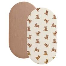 2 piezas de sábanas de muselina orgánica para moisés, suaves y ajustadas para Halo BassiNest Swivel Sleeper, Graco, Baby Delight, Chicco, Angelbliss, etc., tamaño 33" X 17", adecuadas para bebés niños y niñas - Multicolor - Ver 1