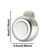 Portable Clip On Fan 2000mAh Rechargeable, Turbo Blades Strong Wind Low Noise Low Power, 360° Adjustable Airflow, 3 Color 3 Brightness Night Light, Digital Display, Memory Silicone Secure Clip, Desktop Waist Clip Backpack Clothing Mount, Electroplated Diamond Texture Luxury Stylish Compact Personal Cooling Fan For Outdoor Travel Office Home - Clip-on - View 3