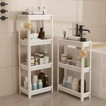 1 Kệ treo cửa màu trắng, kệ lưu trữ nhiều tầng, xe đẩy đa năng di động, phù hợp cho nhiều không gian như nhà bếp, phòng tắm, phòng khách, kệ lưu trữ dung lượng lớn, trang trí ngoài trời