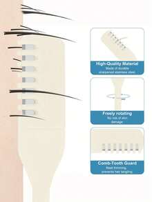 2-In-1 Manual Nose Hair Trimmer, Double-Sided Nose Hair Trimmer, Nose Hair Removal Tool, Unisex, Fully Washable 360° Rotating Nose Hair Cleaner, Portable And Easy To Use - A - View 8