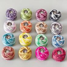 16 Colors Fluffy Lace Yarn For DIY, Solid/Mixed Colors Combination, Suitable For Knitting, Crocheting, Cross Stitch, Handmade Hair Clips, Embroidery - 16 Colors - View 4