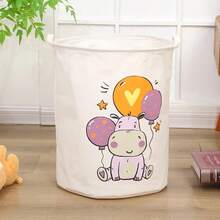Cesta Organizadora de Juguetes y Ropa con Diseño de Animales, Cesta de Lona con Asa para Juguetes de Niños - ciwei - Ver 14