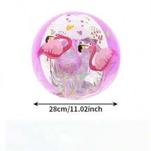 1pc Creative Ball-In-Ball Inflatable Ball, Cute Octopus/Flamingo/Dinosaur Cartoon Pattern Inflatable Beach Ball, Random Size, Best Choice For Entertainment, Pool Party, Beach Party - Multicolor - View 11