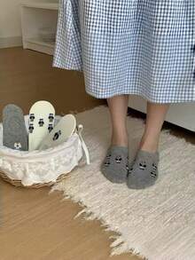5 pares de calcetines estilo coreano Ins con pequeños osos, calcetines de algodón de corte bajo, antideslizantes, adecuados para primavera y verano - Multicolor - Ver 4