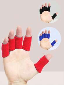 1pc Elastic Breathable Finger Protector, Thumb Support Compression Sleeve, Relieve Arthritis Pain, Suitable For Finger Movement, Writing, Etc. - Multicolor - View 8