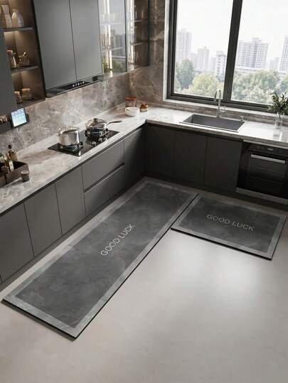 Dark-Colored Diatom Mud Absorbent Kitchen Floor Mat.Suitable For Kitchen,Living Room Carpets,Non Slip Bathroom Mats,Laundry Room,Bedrooms,Indoor And Outdoor, Offices,Lobbies,Door Mats, Area Carpets,Holiday Decorations,Carpets In Corridors,Study And E-Sports Areas.