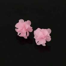 1 par de pendientes con diseño floral, elegantes y sofisticados, adecuados para atuendos de viaje y vacaciones - Rosa - Ver 5