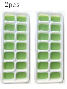 1/2/4 piezas Moldes de cubitos de hielo, molde multifuncional para el hogar de chocolate con tapa extraíble y apilable, adecuado para congelar cócteles, whisky, utensilios de cocina - Molde de hielo de 14 rejillas - Ver 33