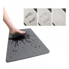Diatomaceous Earth Mat Ultra Fast Drying 60x39cm - Dark Grey - View 1