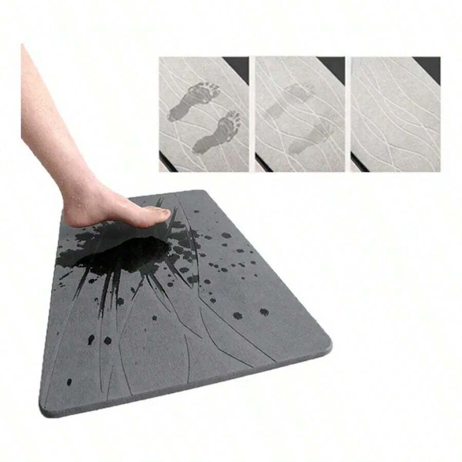 Diatomaceous Earth Mat Ultra Fast Drying 60x39cm - Dark Grey - View 1