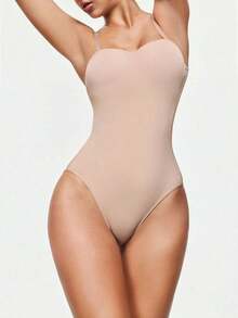 Women's Solid Color Body Shapora Simple Design Comfortable For Daily Use - Apricot - View 4