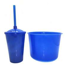 Souvenir Kit: 20 Popcorn Buckets (1.5 L) + 20 Cups (400 ML) - 純皇家藍 - 查看 2