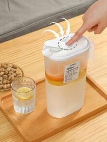 Bộ 1 bình/bộ 1800ml/2500ml bằng nhựa đựng nước lạnh, xô đá, bình làm mát đồ uống, bình chịu nhiệt dung tích lớn, khay đá, bình rót trà trái cây, ấm trà, bình đựng nước, xô nước lạnh. Phụ kiện nhà bếp, chuẩn bị bữa ăn, dụng cụ ăn uống. - trắng - Xem 5
