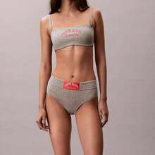 Calvin Klein Calvinklein Heritage Classic Cotton Stretch Lightly Lined Bandeau Bralette Underwear  Women  Bras + Bralettes QF8710 - Grey Heather - 查看 2
