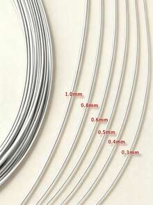 10m/捲，0.3-1mm DIY金屬珠線，適用於製作髮夾、珠寶編織、造型、花卉金屬線纏繞、線藝手工、珠寶珠子和金線，非常適合珠寶製作。非常適合與各種手鍊、耳環、項鍊和其他珠寶搭配。 - 多色 - 查看 5