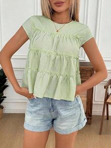 Camisa floral casual de mujer para el verano - Amarillo - Ver 6
