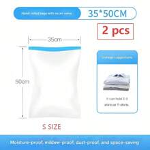 6pcs Roll-Up Travel Vacuum Storage Bags, Lightweight Reusable Space-Saving, Clothing Storage Bags, Suitable For Suitcases Travel Bags Organization, Cruise Trips Home Closet Dual Use, Travel And Home Essential - Clear - View 16