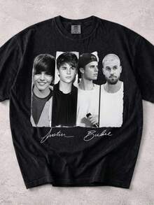Justin B-tröja, Justin-tröja, Justin Collage Crewneck T-shirt |   Kändisfoto-Poster Design T-shirt, Familjematchande T-shirts, Flickkläder, Kläder för tonårsflickor, Flickkläder, Tonårstjejkläder, Snabb leverans Toppar för kvinnor och män, T-shirt Femme, Haut Femme, T-shirt, Hösttröja, Kampanj Femme, Vintage - Svart - Visa 7