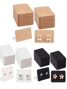 10pcs/Set Earring Display Cards, Gift Packaging Cards - Multicolor - View 1