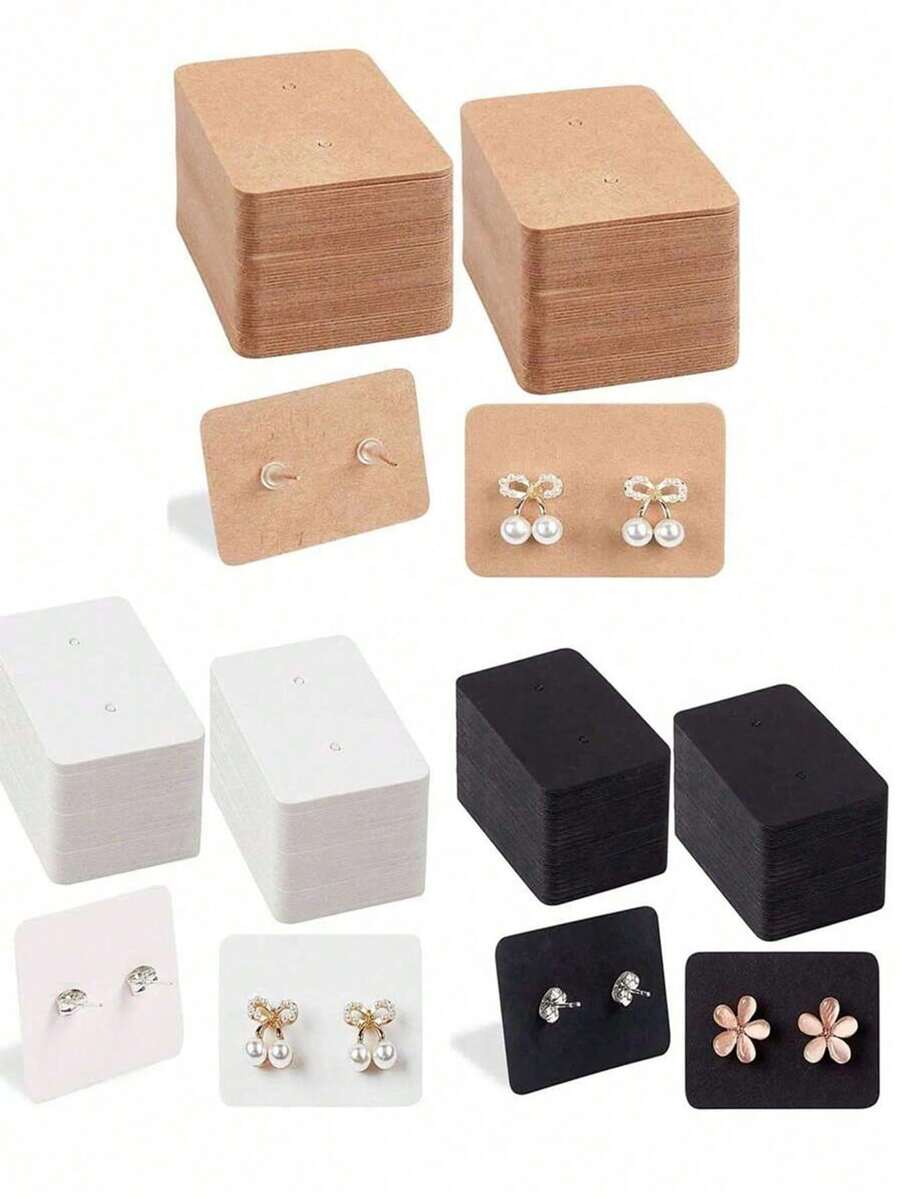 10pcs/Set Earring Display Cards, Gift Packaging Cards - Multicolor - View 1