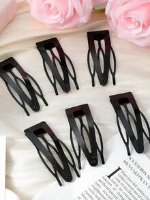 雙夾金屬髮夾 女用髮飾 美容院用品（黑色、棕色、米色、卡其色、金色），雙抓三齒金屬髮夾與髮梳 金屬髮夾（24入，2英吋）－適用於所有髮質（細髮或粗髮），適合日常造型與美容院使用 - 彩色 - 查看 1
