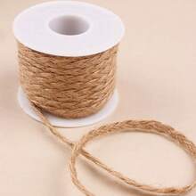 10m 5mm Cuerda de cáñamo tejida a mano, material de manualidades vintage para decoración DIY, caja de regalo - multicolor - Ver 5