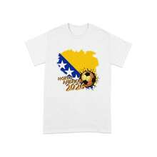 Bosnien und Herzegowina Fußball Trikot 2026 Europa Fußball Fan T-shirt Bosnien und Herzegowina Fußball Supporter T-shirt Turnier Grafik T-shirt - Weiss - Übersicht 4