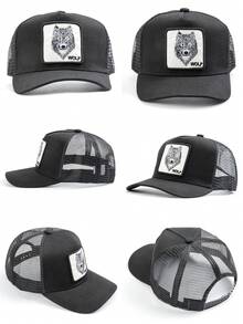 Topi Baseball Bordir Serigala Unisex, Topi Trucker yang Dapat Diatur, Cocok untuk Musim Semi dan Musim Panas, Aktivitas Luar Ruangan, Pantai, dan Olahraga. - topi bisbol - View 3