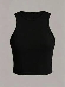 Tanktop Bark For Me Embroidered Tank Top Or Baby Tee2026 Cute Clothes,Graphic Tees Women Crop - 黑色1 - 查看 2