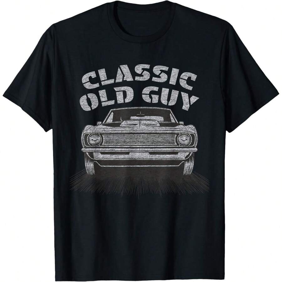Funny Old Guy - Camiseta clásica con gráfico de coche - Negro - Ver 1