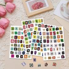 378pcs Vintage Letter Stickers Suitable For Planner, Diary And Notebook - Includes 4 Sheets Of A-Z Uppercase And Lowercase Letter Stickers, Matte Paper Material/DIY Decoration Supplies, Asymmetrical Cut Design, Specially Made For Planner And Notebook Decoration - Sticker - View 15