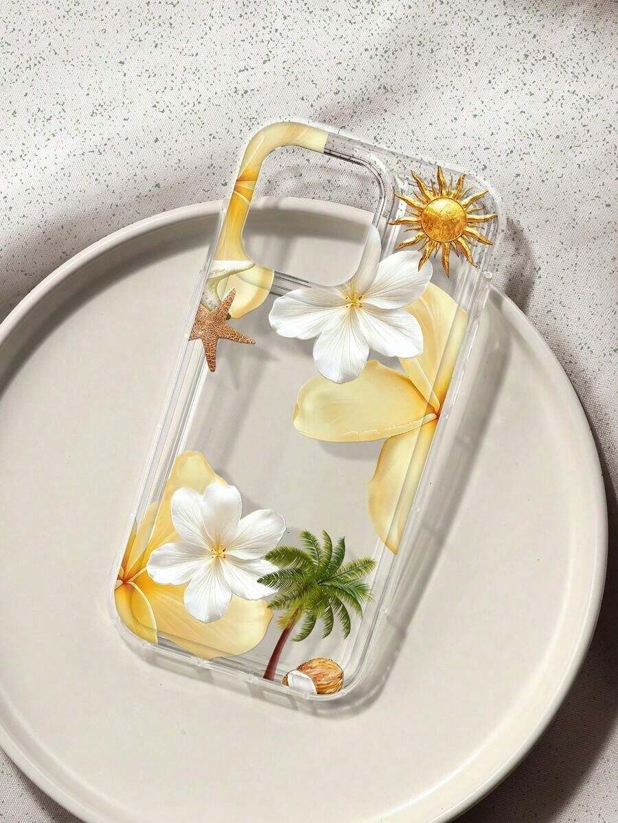 Floral And Butterfly Print Phone Case Compatible With IPhone And Galaxy, Protective Case With Christian Cross And Bible Verse - 多色 3 - 查看 1
