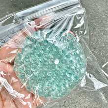 Bola de Apertar Barulhenta com Contas de Vidro Alívio de Estresse Brinquedo de Apertar Feito à Mão - Brinquedo de Alívio de Estresse, Brinquedo de Apertar, Brinquedo Divertido de Alívio de Estresse e Desabafo, Pequeno Presente Ornamento de Alívio de Estresse para Escritório, Brinquedo de Apertar, Brinquedo, Brinquedo de Apertar, Brinquedo de Apertar Taba - Multicolorido - Visão 3