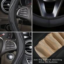 Bọc vô lăng chống trượt cho ô tô, kiểu bện, thoáng khí, phụ kiện bọc vô lăng ô tô. - cán bầu - Xem 5