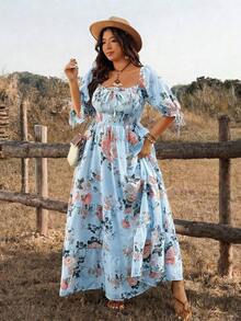 Plus Size Dresses - Blue - View 5