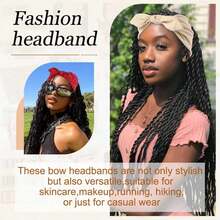 1/5 Stücke Damen Schleife Hasenohren Stirnband, Bohemian Stil extra breites niedliches Hasenohren geknotetes Stirnband, Paisley Muster, elastisches einfarbiges Schleife Haaraccessoire, geeignet für Frauen, Yoga/Sport/Outdoor Stirnband, einfarbig lässig, Polyester, Ganzjahres Mode Haaraccessoire Fitness Stirnband Yoga Schweißband Herbst/Winter Kopftuch Herbst Stirnband Urlaubs Outfit Damen Kopftuch weiches Kopftuch Sommer Outfit - Verschiedenfarbig - Übersicht 2