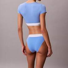 Calvin Klein Calvinklein Icon Cotton Modal Lightly Lined T-Shirt Bralette Underwear  Women  Bras + Bralettes QF8495 - Blue Descent - 查看 6