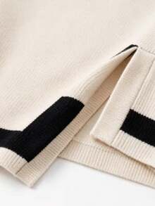 Women's Tracksuit Set With Striped Details - Comfortable Style - 白色 - 查看 4