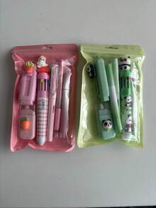 1 Set de 6 Piezas Juego de Papelería Portátil, Herramientas de Escritura Resistentes y Compactas, Ligeras para Estudiantes y Personal de Oficina, Excelentes Suministros Diarios y Regalos de Vacaciones - juego de papelería - Ver 12