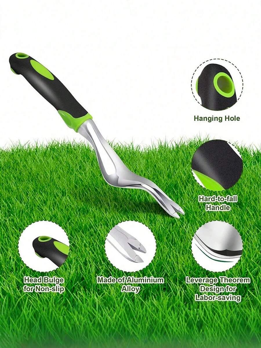 1pc Heavy Duty Metal Weeding Hook, Sharp Tooth Blade, Stainless Steel Weeder, Multi-Functional Tool, Puller, Gap Trimming Weeding Tool, Effectively Removes Weeds, Garden, Gardening Supplies, Outdoor Garden Decor, Outdoor Garden Cleaning Supplies, Gardening Tools, Simple And Practical, Durable Construction Tool, Suitable For Garden Maintenance, Lawn Cracks And Pavement Joints - Multicolor - View 1