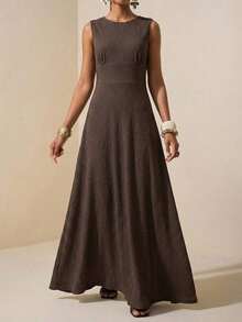 Women Midi Dresses - Brown Oxide - View 9