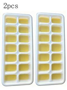 1/2/4 piezas Moldes de cubitos de hielo, molde multifuncional para el hogar de chocolate con tapa extraíble y apilable, adecuado para congelar cócteles, whisky, utensilios de cocina - Molde de hielo de 14 rejillas - Ver 36