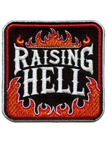 1 miếng vá thêu hình Raising Hell Fire Patch Alternative Antichrist Rock, có thể ủi lên quần áo. - Nhiều màu - Xem 7