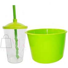 Souvenir Kit: 20 Popcorn Buckets (1.5 L) + 20 Cups (400 ML) - 水晶/青檸綠 - 查看 2