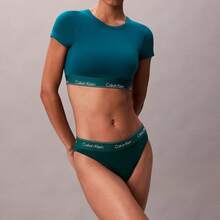 Calvin Klein Calvinklein Icon Cotton Modal Lightly Lined T-Shirt Bralette Underwear  Women  Bras + Bralettes QF8495 - Cỏ - Xem 3