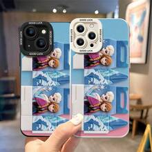 Disney Frozen Elsa Anna Phone Case - Sweet Elsa And Anna Protective Case In Doll‑Style Gift Box Design, Ice And Snow Decor On Blue‑Pink Gradient Background, Compatible With IPhone 17, 16, 15, 14, 13, 12, 11 Pro Series And Galaxy S22, S23, S24, S25 Models, Ideal For Birthdays, Holidays, Anniversaries, Graduation Gifts, Or Any Special Occasion To Surprise Family, Friends, Classmates, And Loved Ones. - trắng - Xem 1