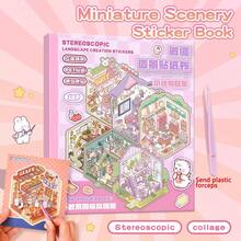 1 Set Of 19pcs Scene Sticker Set, Including 12 Material Stickers, 6 Scene Cards, 1 Reference Image, Suitable For Simulation Model Scenes And Miniature Houses, Back To School Gift, Birthday Or New Year Gift - One Size - View 12