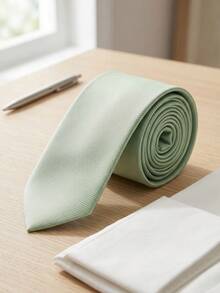 1 chiếc cà vạt nam mỏng màu xanh bạc hà trơn, kiểu dáng thời trang, đa năng phù hợp cho tiệc chiêu đãi, liên hoan, trường học, đám cưới và các dịp khác. - Màu xanh Bạc hà - Xem 2